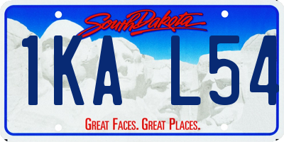 SD license plate 1KAL54
