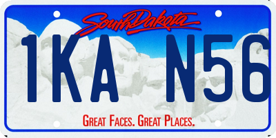 SD license plate 1KAN56