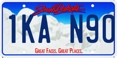 SD license plate 1KAN90