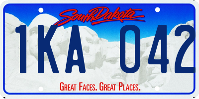 SD license plate 1KAO42
