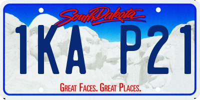 SD license plate 1KAP21