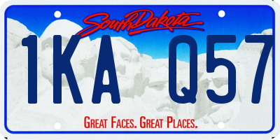 SD license plate 1KAQ57