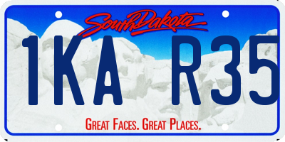 SD license plate 1KAR35