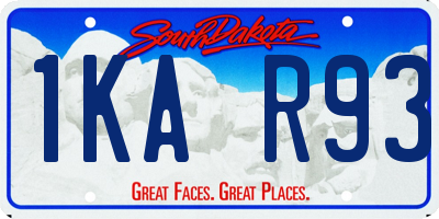 SD license plate 1KAR93