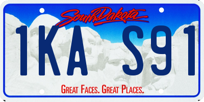 SD license plate 1KAS91