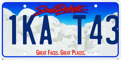 SD license plate 1KAT43
