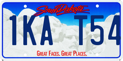 SD license plate 1KAT54