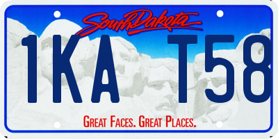 SD license plate 1KAT58