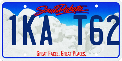 SD license plate 1KAT62