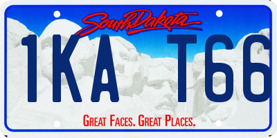 SD license plate 1KAT66