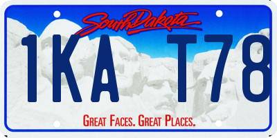 SD license plate 1KAT78