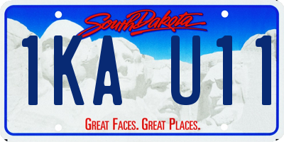 SD license plate 1KAU11