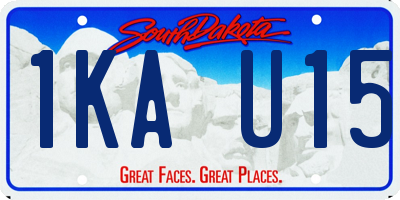 SD license plate 1KAU15