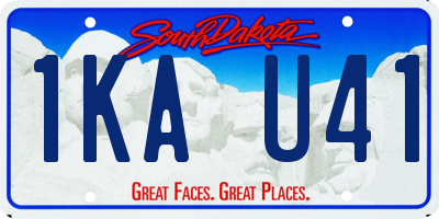 SD license plate 1KAU41