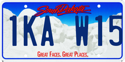 SD license plate 1KAW15