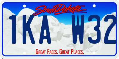 SD license plate 1KAW32