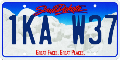 SD license plate 1KAW37