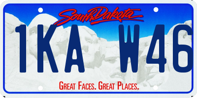 SD license plate 1KAW46