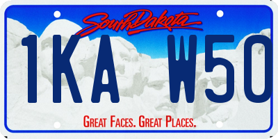 SD license plate 1KAW50