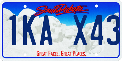 SD license plate 1KAX43