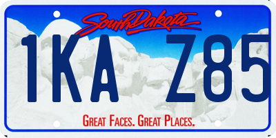 SD license plate 1KAZ85