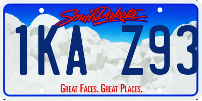 SD license plate 1KAZ93
