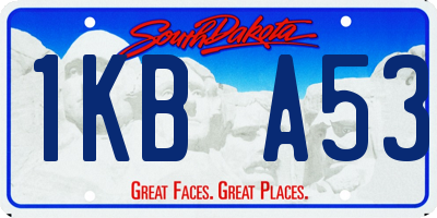 SD license plate 1KBA53