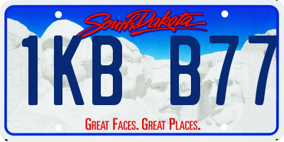 SD license plate 1KBB77