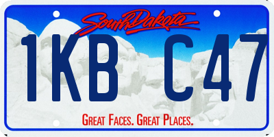 SD license plate 1KBC47
