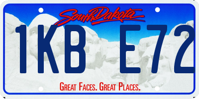 SD license plate 1KBE72