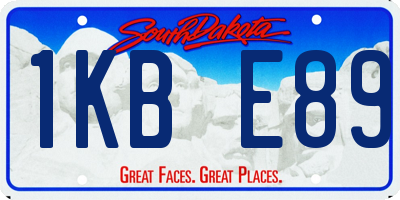 SD license plate 1KBE89