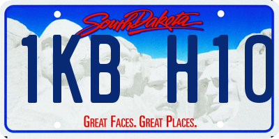 SD license plate 1KBH10