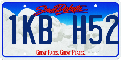 SD license plate 1KBH52
