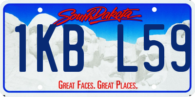 SD license plate 1KBL59