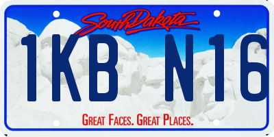SD license plate 1KBN16