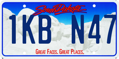SD license plate 1KBN47