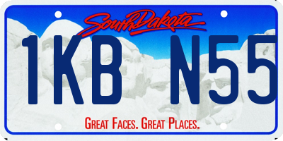 SD license plate 1KBN55