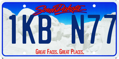 SD license plate 1KBN77