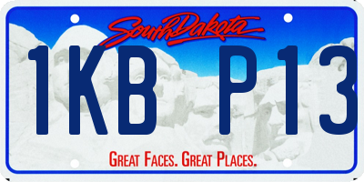 SD license plate 1KBP13