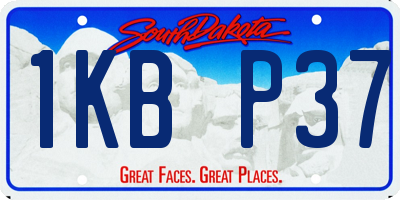 SD license plate 1KBP37