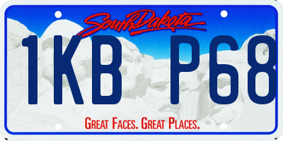 SD license plate 1KBP68