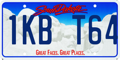 SD license plate 1KBT64