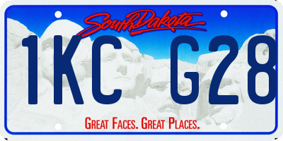 SD license plate 1KCG28