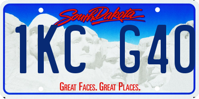 SD license plate 1KCG40