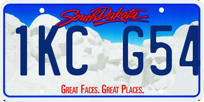 SD license plate 1KCG54