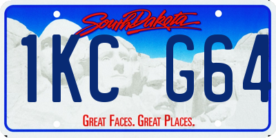 SD license plate 1KCG64