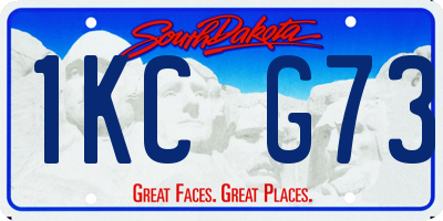 SD license plate 1KCG73