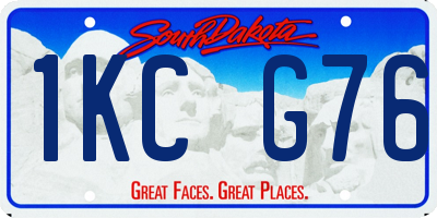 SD license plate 1KCG76