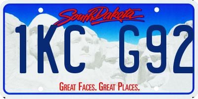 SD license plate 1KCG92