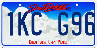 SD license plate 1KCG96